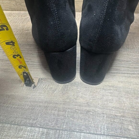 Calvin Klein Black Suede Thigh High Boots Women's Size 10 - Picture 4 of 8